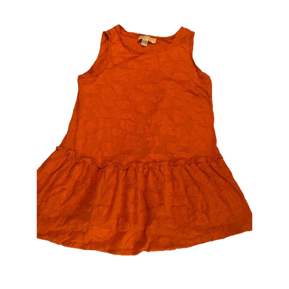 Michael‎ Kors Women's Blouse Top Shirt - Size S - Ruffled Sleeveless - Orange